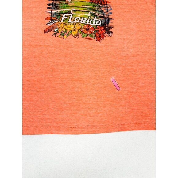 Vintage Florida Tourist T-shirt Orange Beach Surf Ocean Single Stitch - Picture 6 of 10